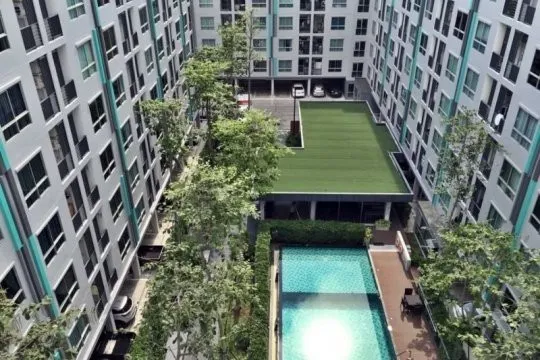 Condo for rent, The Niche ID Serithai, beautiful room, beautiful view, cute decoration, good location, book now !!