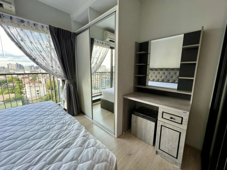 For rent, Fuse Miti Ratchada-Sutthisan, north direction, not hot, beautiful view, comfortable, big bed, sofa bed, hurry and grab it.