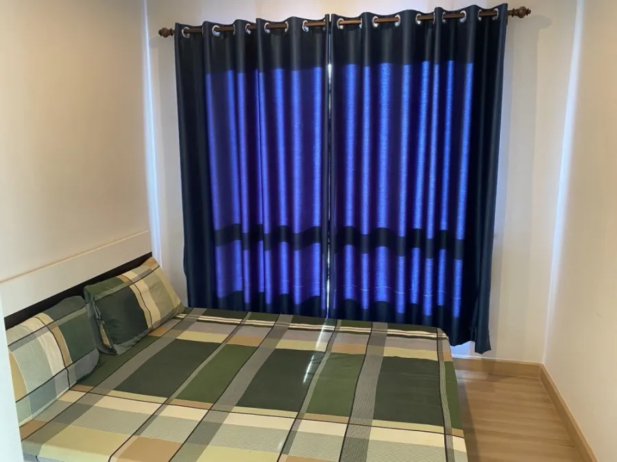 Condo for rent, The Kit Line Bangkadi, room divided into proportions. Fully furnished + electrical appliances. Good price. Book now.