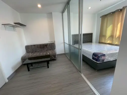 Condo for rent or sale, Lumpini Ville Ramkhamhaeng 60/2, beautiful room, fully furnished, convenient transportation, urgently booking a room