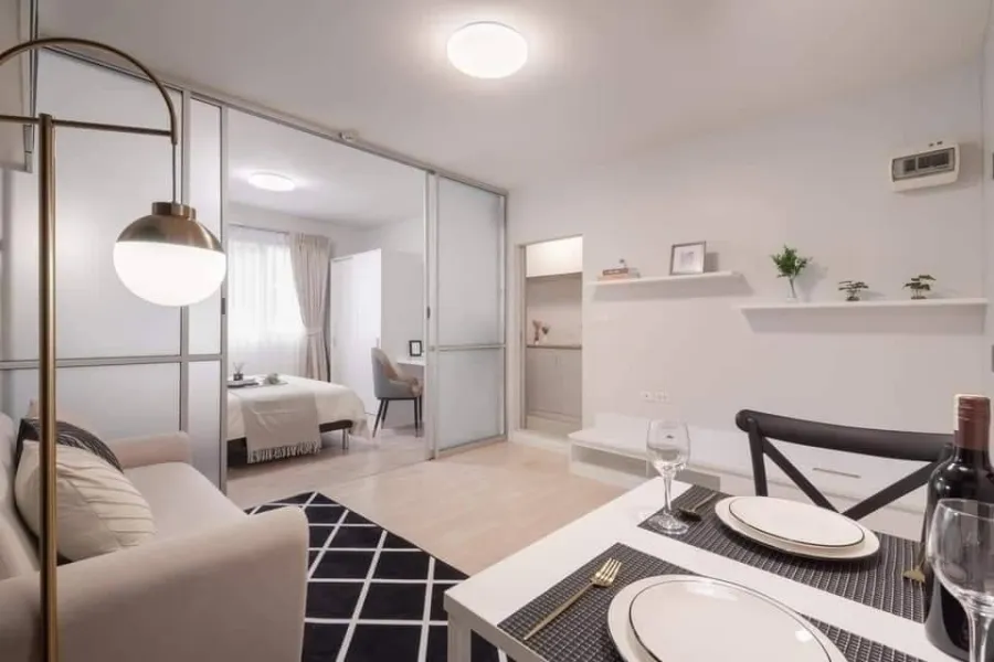 ขาย D Condo Ramindra ห้องแต่งสวย Buit-In ทั้งห้อง ห้องสะอาด สบายตา ไม่จองคือพลาดสุดๆ
