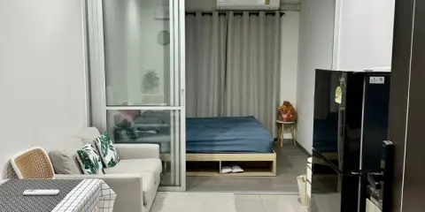 ให้เช่า The president จรัญ - แยกไฟฉาย สเตชั่น มีประตูกั้น living - bedroom ตกแต่งครบครัน รีบจองเลย