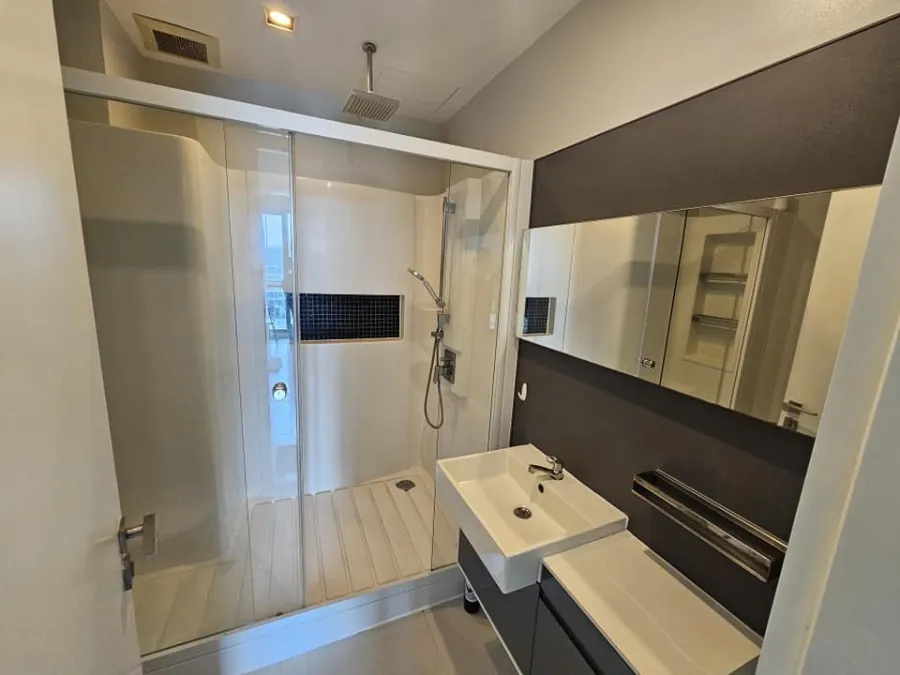 For rent: The Room Sukhumvit 62, bedrooms with awesome wallpaper. The view saw many shady trees. Let me tell you, you have to make a reservation.