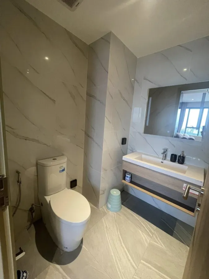 For rent, One Pattaya (North Pattaya), 14th floor, corner room, sea view, fully furnished, nice to live in, book now.