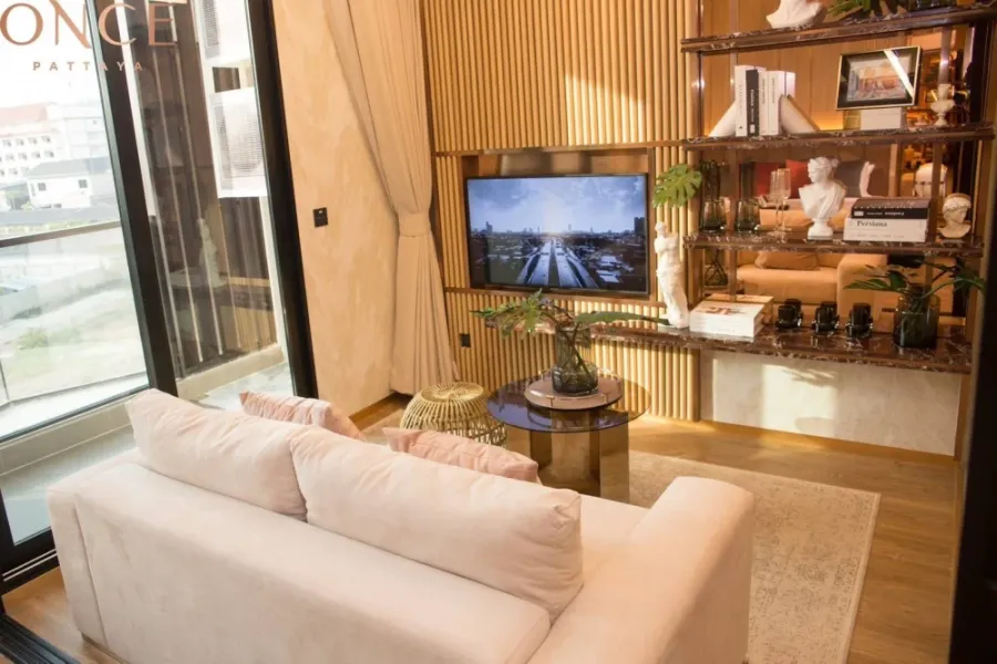 For rent, Condo Once Pattaya, luxuriously decorated room, wide sea view, facilities ready, book now, don't miss out++