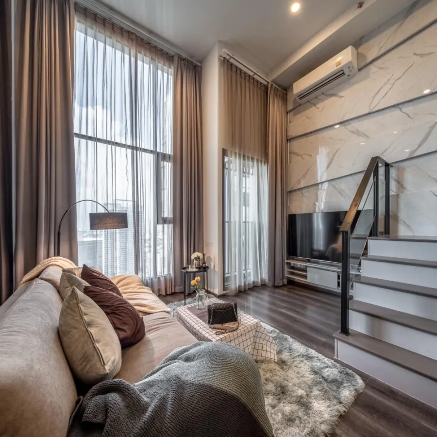 ปล่อยเช่า Knightsbridge Space Ratchayothin ห้อง Duo Space 2 ชั้น แต่งครบ Build-in ทั้งห้อง จองเลย