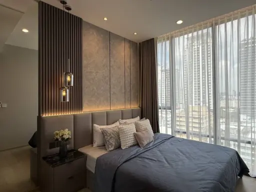 For rent!! Condo The Extro Phayathai - Rangnam, 7th floor. Luxurious condo, beautiful 1 bedroom, fully furnished, ready to move in. Don't miss out!!