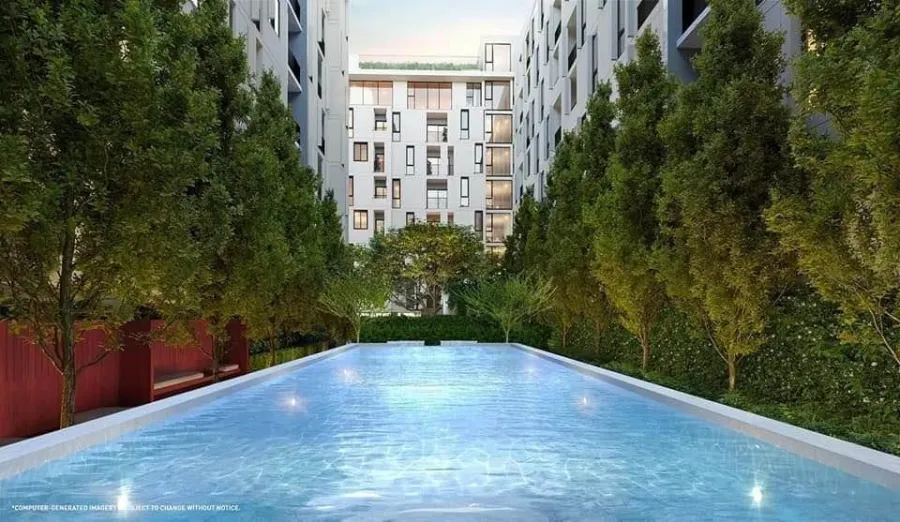 For sale, Quintara My Jane Ratchada - Huai Khwang, a nice room, a wide balcony, with a built-in kitchen, book now, don't delay.