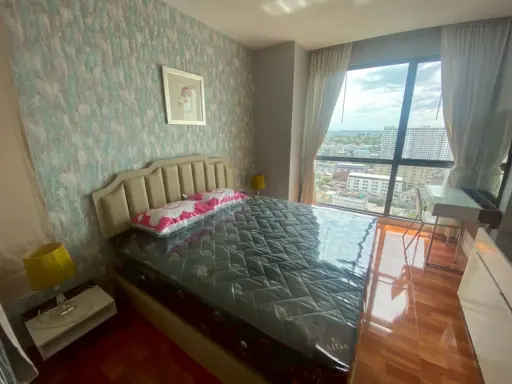 Condo for rent, The Room Sukhumvit 62, big room, not uncomfortable, fully furnished, easy to travel, close to BTS, grab it.