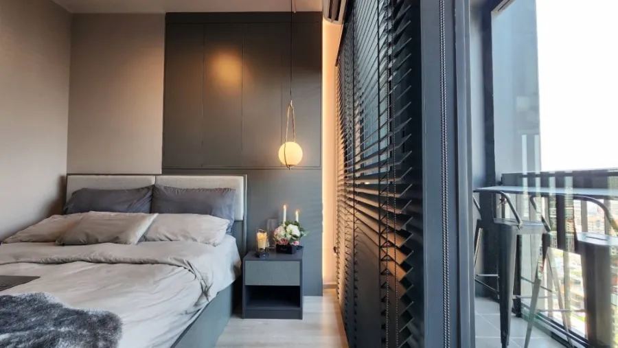For rent/sale Condo IDEO Ratchada-Sutthisan, 21st floor, room facing north, room is a single corridor, very private, buy now.