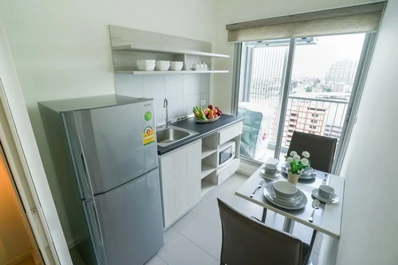 For rent Aspire Sathorn Thapra, 1 bedroom, very elegantly decorated room, full furniture, close to BTS, cute price, hurry to reserve