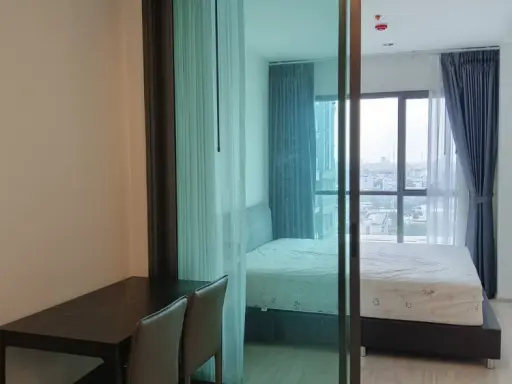 Condo for rent, Rhythm Rangnam, high floor, balcony, fully furnished. Can't miss it anymore.