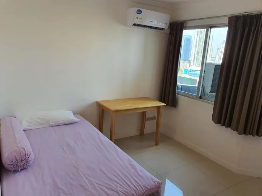 For rent, Witthayu Complex, 2 bedrooms, 2 bathrooms, ready to move in, can raise pets** Convenient transportation, don't wait!!