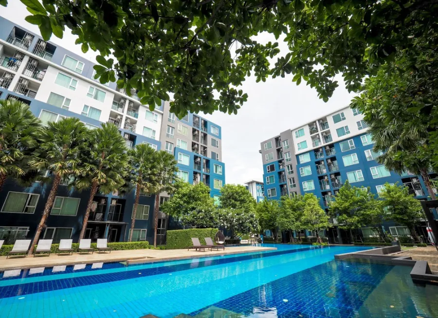 Condo for rent, Happy Condo, Don Mueang, The Terminal, pool view, furniture, Build In, buy now, good value