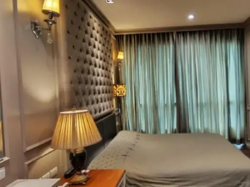 For rent, The Room Sukhumvit 62, 14th floor, spacious room, fully furnished, inviting, hurry to book, don't miss it.