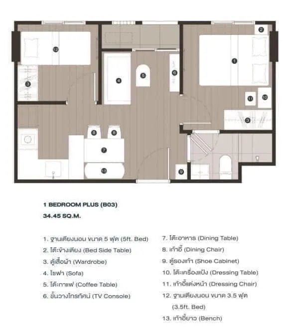 ขายดาวน์ นิว คอร์ คูคต สเตชัน ห้อง Bedroom Plus ตึก F ชั้น 2 Fully Furnished จองเลย ด่วนๆ