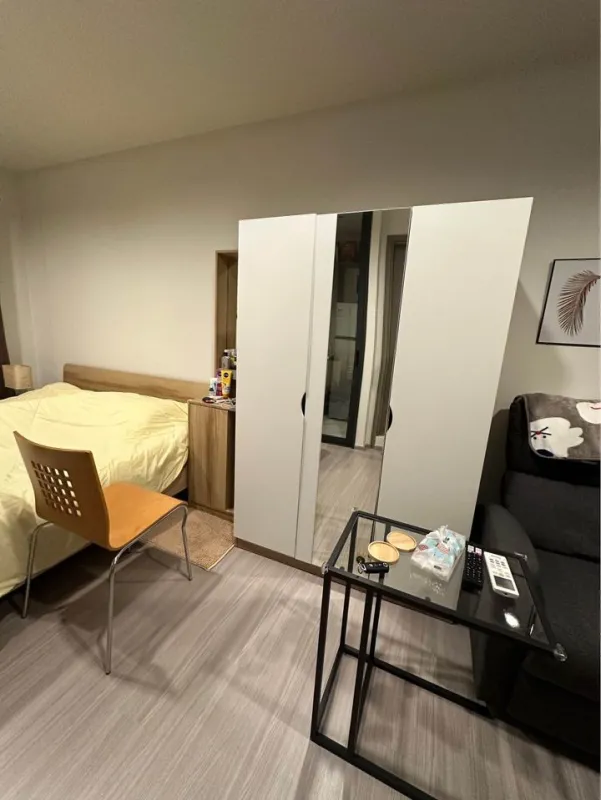 For rent or sale Life Asoke Hype ห้องพร้อมอยู่ เฟอร์ เครื่องใช้ไฟฟ้าครบครัน มาแต่ตัวเข้าอยู่ได้เลย