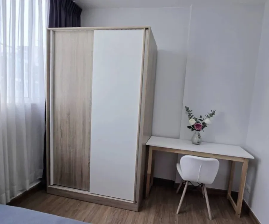 ให้เช่า Bliz Condominium Rama 9 - Hua Mak ห้องสว่าง มองแล้วสบายตาอยู่แล้วสบายใจ เฟอร์นิเจอร์ครบ พร้อมเข้าอยู่