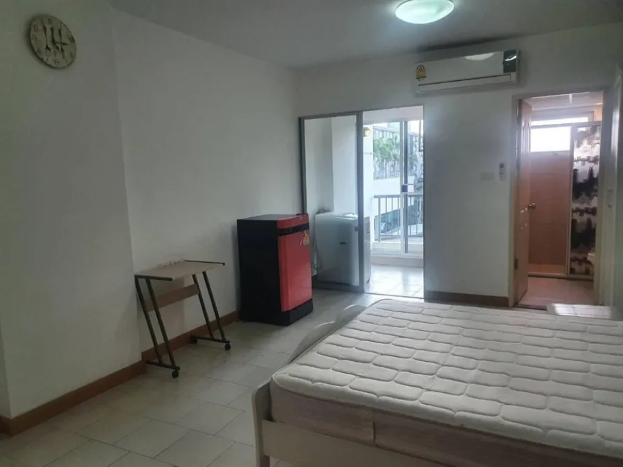 Condo Supalai City Resort Ratchada-Huay Kwang Studio room, fully furnished, white tone room, comfortable, comfortable price