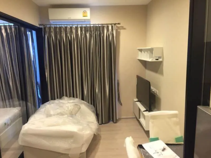 For rent Condolette Mist Rama 9, beautiful room, fully furnished, ready to move in City view, good atmosphere Don't wait, hurry