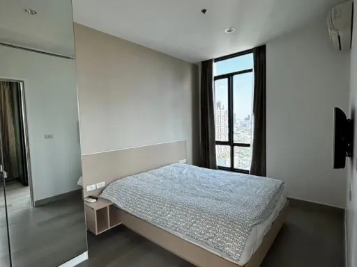 For rent: The Capital Ratchaprarop-Vibha, high floor, great city view, nice bedroom, fully furnished, book now.
