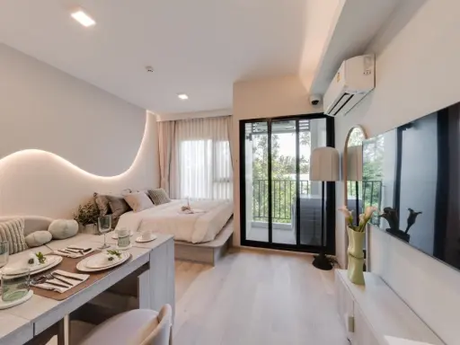 Down payment sale, Cobb Ratchada-Rama 9, studio room, high floor, fully furnished, very attractive price, hurry up and become the owner. images