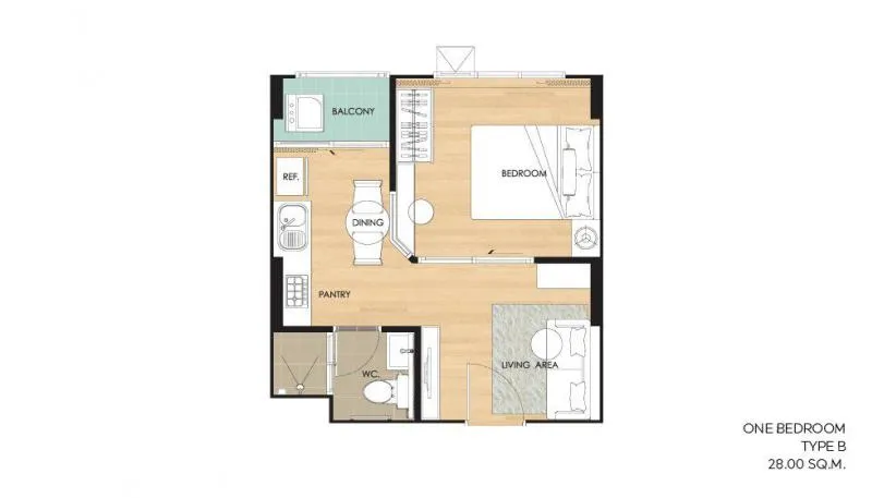 Condo for sale Aspire Ngamwongwan, beautiful room condition, like new, the most beautiful view, whoever owns it is very lucky, hurry up