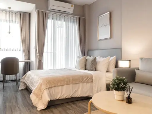 Condo Ideo Q Chula-Samyan, 24th floor, good view, decorated room, very nice to sleep, minimalist, very minimal, good like this, book now. images