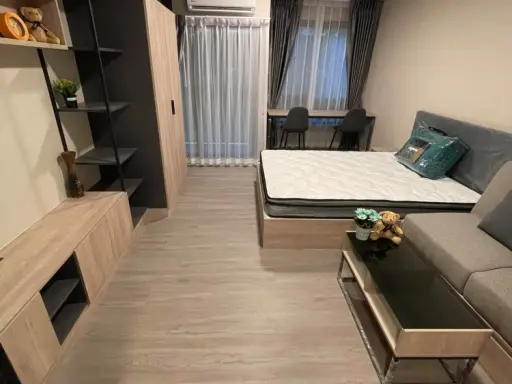 ให้เช่า Dcondo Campus Hideaway Rangsit ตกแต่งอย่างดี เฟอร์นิเจอร์ Built-in ครบจบในห้องเดียว จองเลย