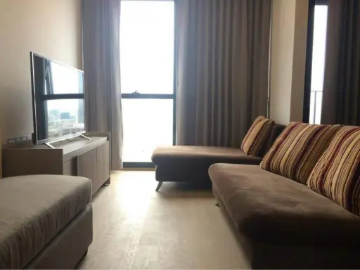 Condo for rent, Ashton Chula-Silom, high floor, good view, simple room decorated, super tone control. Book now. Guarantee that you won't be disappoint