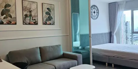 ให้เช่า Regent Home Bangna ชั้น 26 ชั้นสูงมากๆ เฟอร์นิเจอร์+เครื่องใช้ไฟฟ้าครบ แต่งสวย พร้อมเข้าอยู่