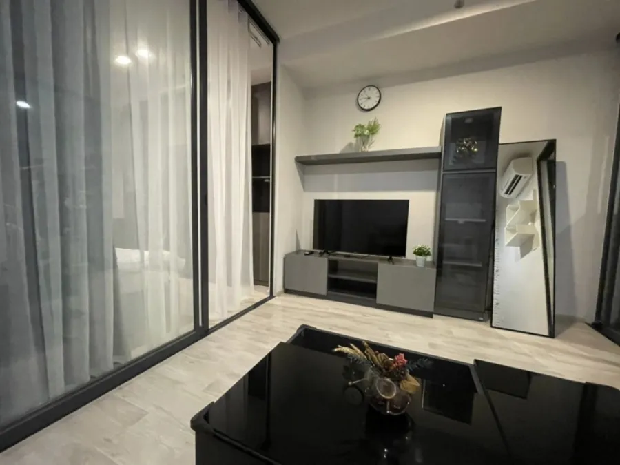 Condo for rent Ideo Ratchada-Sutthisan. room ready Decorated in gray-white tones has a height of 14th floor north
