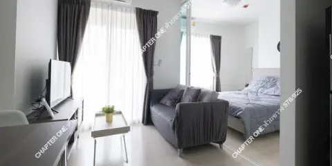 For rent แชปเตอร์วัน อีโค รัชดา – ห้วยขวาง ห้องสตูดิโอ ตกแต่งสวยคุมโทน บรรยากาศดี น่าอยู่สุดๆ ด่วนน