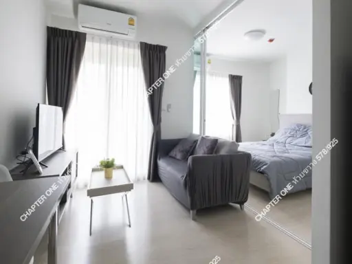 For rent Chapter One Eco Ratchada - Huai Khwang Studio room, beautiful decoration, tone control, good atmosphere, very pleasant. images