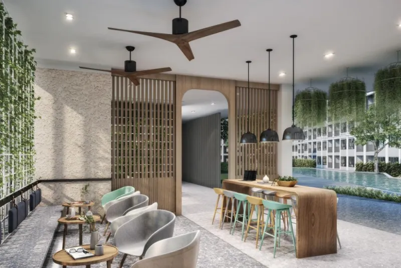 ให้เช่า Dcondo Campus-Hideaway Rangsit Phase 4 ห้อง Studio เฟอร์นิเจอร์ Built-in ครบจบในห้องเดียว