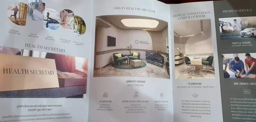 Down payment sale for So Origin Siriraj, a luxury condo with a large 52 sq m room. Beautiful view, one wall is not connected to any other room, very p