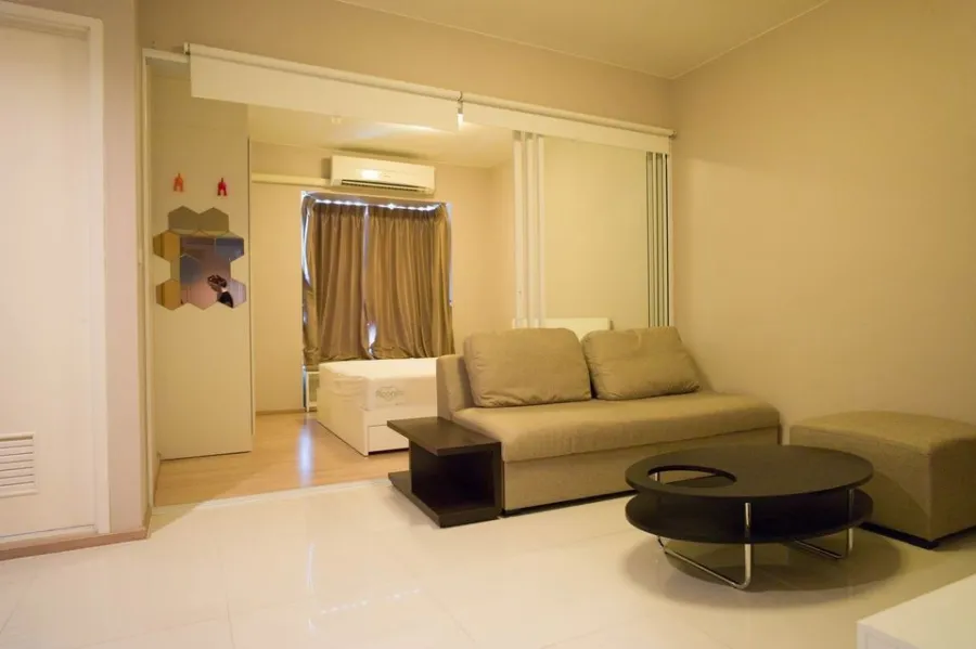 Condo for rent, Fuse Mobius Ramkhamhaeng Station, separated, fully furnished, shady, comfortable.