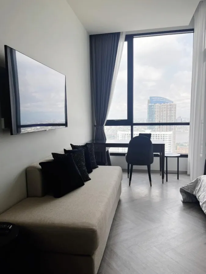 ให้เช่า Chapter Charoennakhon-Riverside ชั้น 38 วิวแจ่ม ห้องแต่ง Style Modern น่าอยู่สุดๆ จองเลย