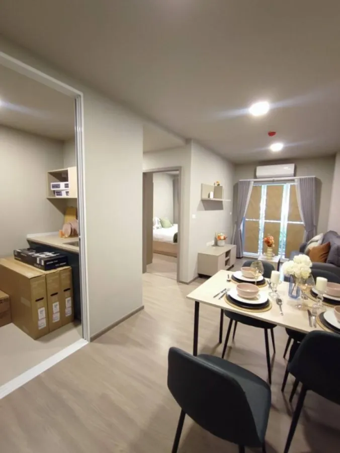 ให้เช่าคอนโด D condo Pana 2 ห้องนอน 2 ห้องน้ำ ชั้น 1 อาคาร A วิวสระว่ายน้ำ เฟอร์ครบ จองด่วน
