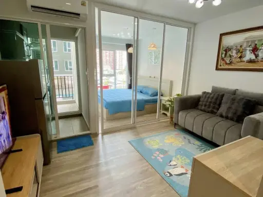 For rent: Regent Home Bangna, Building A, 5th floor, separated room, open view, fully furnished, ready to move in.