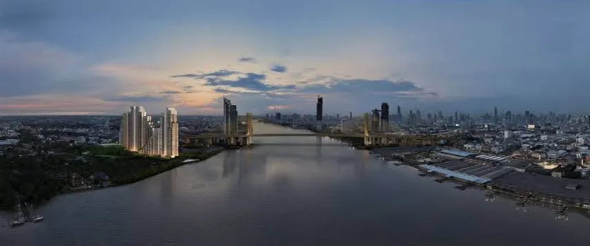 Selling down payment Nue Riverest Ratburana, view of the Chao Phraya River bend, Bhumibol Bridge, very high floor room, miss it and you will regret it