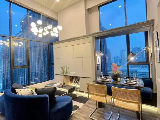 ให้เช่า Knightsbridge space rama 9 ชั้น 20 วิวสวย ห้อง DUPLEX ตกแต่ง Buit-In จัดเต็ม ห้ามพลาด