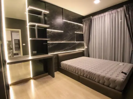 Condo for rent, Union H Tiwanon, beautiful room, very livable, lots of built-ins, high view, no buildings blocking, hurry and book now!