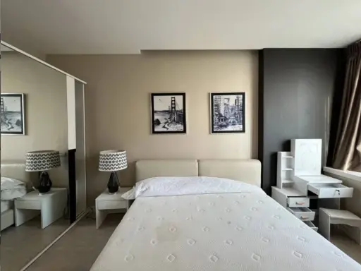Condo for rent, TC Green Rama 9, ready to move in, furnished + complete electrical appliances, hurry and book now+++