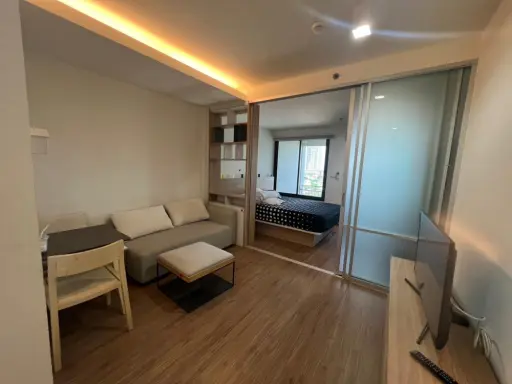 For rent, U Delight Residence, Riverfront Rama 3, 16th floor, clear view, airy, fully furnished, hurry to book now.