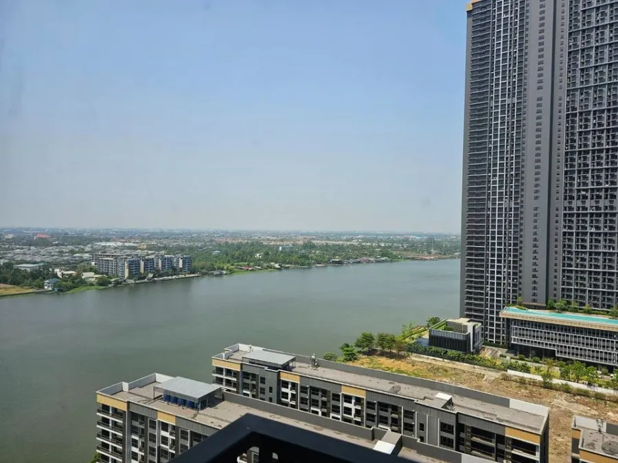 For rent condo The Politan Rive ชั้น 21 ได้วิวแม่น้ำ ทิศเหนือ เฟอร์นิเจอร์ครบ ราคาดีเวอร์ รีบจับจอง