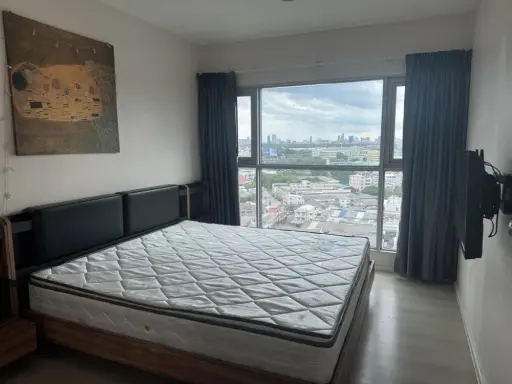 For rent, Aspire Sukhumvit 48, corner room, not crowded. Beautiful city view Appliances are crowded. Move now. Don't delay.