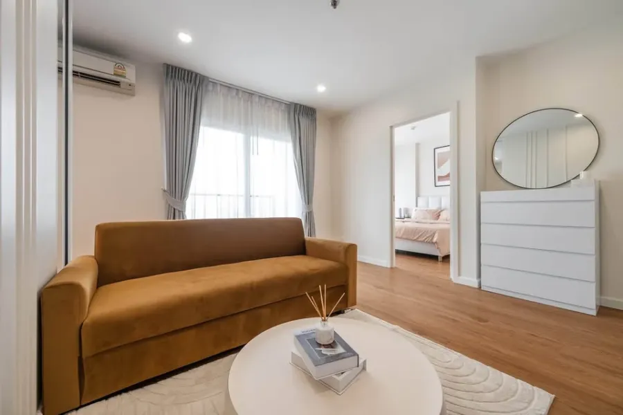 For sale: The Key Prachachuen, size 66 sq m, 10th floor, Building B, unblocked view, fully furnished, ready to move in immediately.