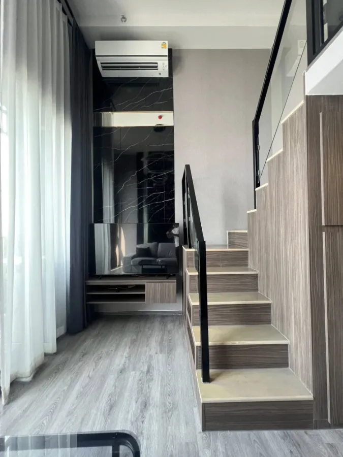 For rent The Origin Ladprao - Bangkapi ห้อง Duo space ชั้น 21 วิวรถไฟฟ้า แต่งครบจบที่นี่