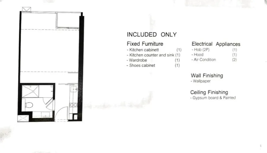 Condo Landmark at MRTA Station, Duplex room, minimalist style, balcony with great views. Reserve quickly.